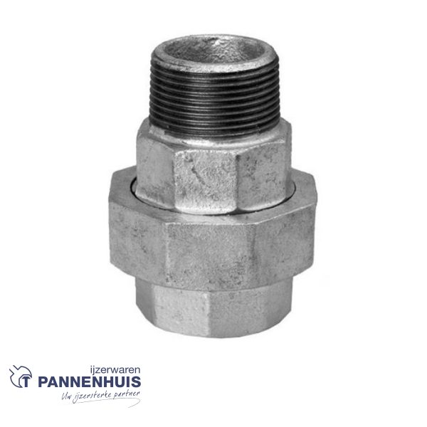 Schroefkoppeling verzinkt M/V 4/4"
