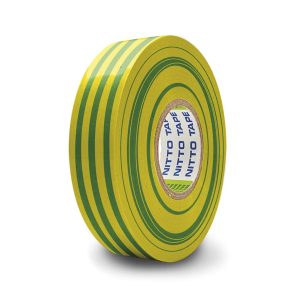 Isolatietape groen geel 19 mm x 10 m