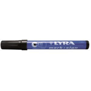 Lyra onuitwisbare stift schuine punt zwart