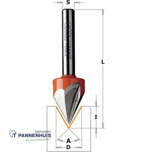 CMT Laser point frees 60°, HW D=12,7 x 11mm 60° L=57 S=8 Z3