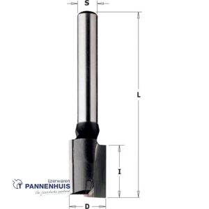 CMT Rechte groeffrees, HW D= 8 x 30mm L=70 S=8 Z2+1