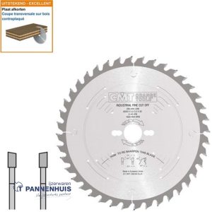 CMT Afkortcirkelzaag HW 250x30x3,2 Z40 Massieve houtsoorten, Multiplex