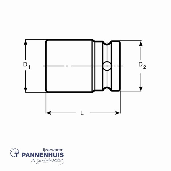 Bahco Bitadapter 1/4" - 1/4" - Afbeelding 3