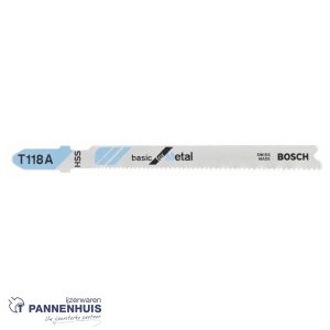 Bosch Decoupeerzaagblad T118 A Basic for Metal 5x