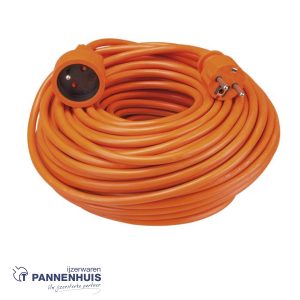 Perel Verlengkabel, H05VV-F 3G1.5, 40 m, 16 A/230 V, 3500 W, type E/F, voor binnen, pvc, oranje