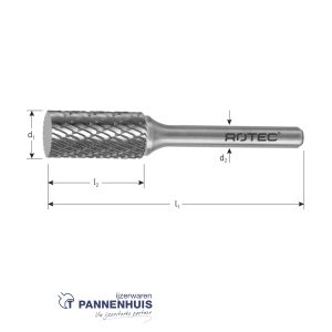 HM Stiftfrees A10x19 cilindervorm, model A