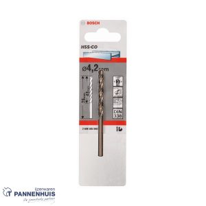 Bosch Metaalboor HSS-Co, DIN 338,  4,2 x 43 x 75 mm