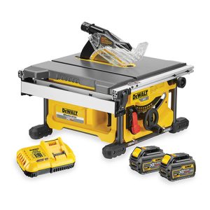 Dewalt DCS7485T2 54V XR FLEXVOLT Tafelzaag 210mm met 2x 6,0Ah accu’s en snellader