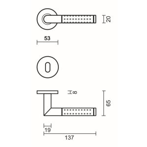 Deurkruk Pro POINT SHAPE INOX PLUS R+E