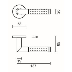 Deurkruk Pro POINT SHAPE INOX PLUS R+NO KEY