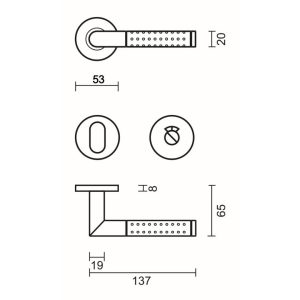 Deurkruk Pro POINT SHAPE INOX PLUS R+WC