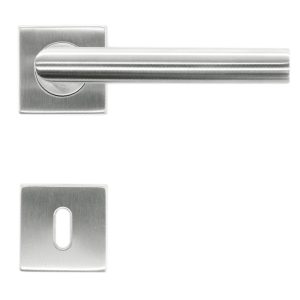 Deurkruk Pro FLAT SQUARE I SHAPE 19mm Inox Plus R+E