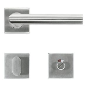 Deurkruk Pro FLAT SQUARE I SHAPE 19mm Inox Plus R+WC