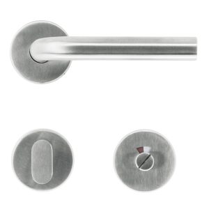 Deurkruk Pro FLAT L SHAPE 19mm Inox Plus R+WC