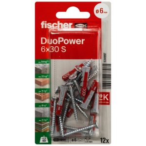 fischer DuoPower  6×30 met schroef (blister)