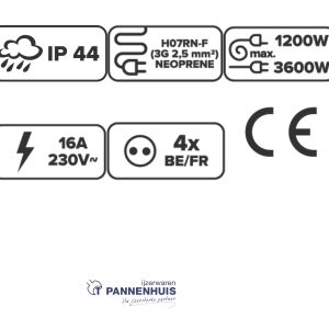 Lumx kabelhaspel XT-PRO, HO7RN-F 3Gx2,5 kabel – 40 m