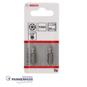 Bosch 2x Bit extra-hard Security Torx T20H, 25