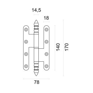 Paumel HDD BR 3.5X80X140 ZWART LINKS