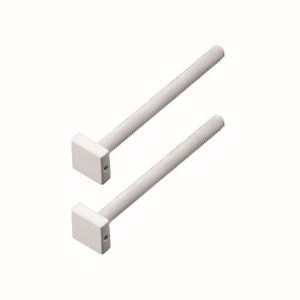 Bevestigingsset M 8 trekker voor buitendeur/CARRE 20MM/100MM WIT STRUCTUUR