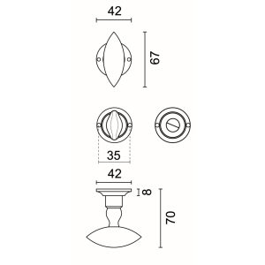 Deurkruk Pro OLINA ZWART R+WC