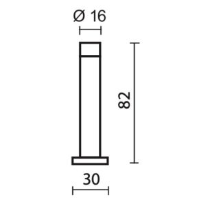 Muurdeurstop INOX PLUS