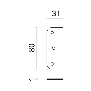 Paumel HDD  ADAPTOR PLAAT 1MM INOX