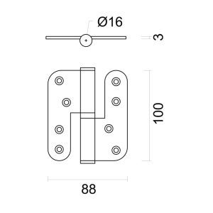 Paumel HDD 100X88X3 INOX PLUS LINKS