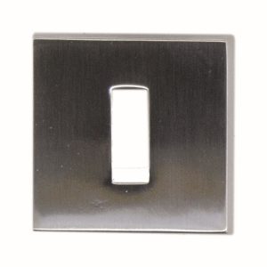 Sleutelplaatje BB SQUARE 48MM INOX LOOK