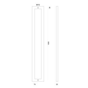 Trekker CARRE 25/1000 INOX PLUS PAAR VOOR GLAS