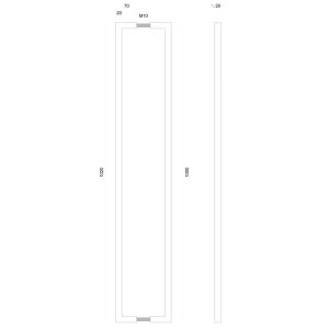 Trekker CUBICA 20/1000 INOX PLUS PAAR DEURDIKTE > 3CM