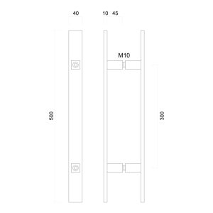 Trekker FLAT 300/500 INOX PLUS PAAR VOOR GLAS