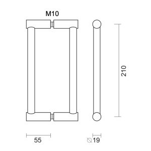 Trekker MARS INOX PLUS PAAR VOOR GLAS