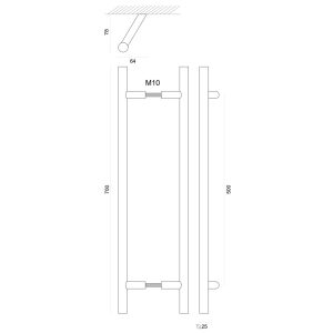 Trekker ST 25/500/700 ZWART STRUCTUUR UV PAAR DEURDIKTE>3CM