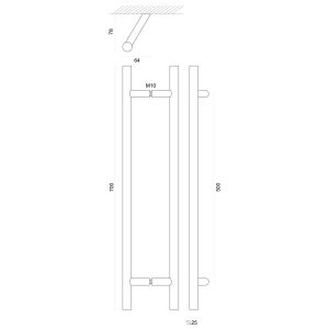 Trekker ST 25/500/700 ZWART STRUCTUUR UV PAAR VOOR GLAS