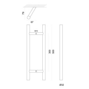 Trekker ST 32/300/500 ZWART STRUCTUUR UV PAAR VOOR GLAS