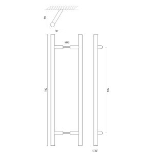 Trekker ST 32/500/700 ZWART STRUCTUUR UV PAAR DEURDIKTE>3CM