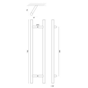 Trekker ST 32/500/700 ZWART STRUCTUUR UV PAAR VOOR GLAS