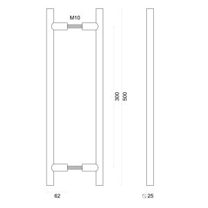 Trekker T 25/300/500 ZWART STRUCTUUR UV PAAR DEURDIKTE>3CM