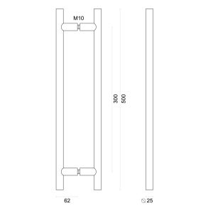 Trekker T 25/300/500 ZWART STRUCTUUR UV PAAR VOOR GLAS