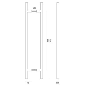 Trekker T 25/500/700 ZWART STRUCTUUR UV PAAR DEURDIKTE>3CM