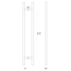 Trekker T 25/500/700 ZWART STRUCTUUR UV PAAR VOOR GLAS