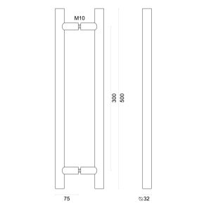 Trekker T 32/300/500 ZWART STRUCTUUR UV PAAR VOOR GLAS