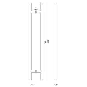 Trekker T 32/500/700 ZWART STRUCTUUR UV PAAR VOOR GLAS