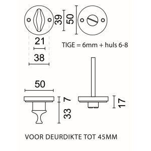 WC garnituur NIKITA ZWART