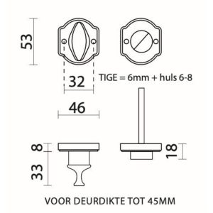 WC garnituur RALPH FONT