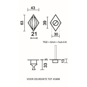 WC garnituur RUIT FONT