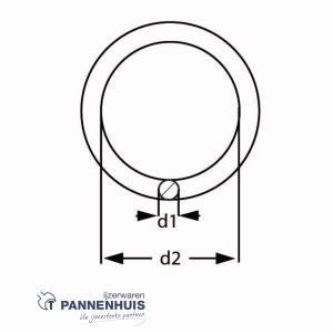 Gelaste ring 040-05 mm verzinkt