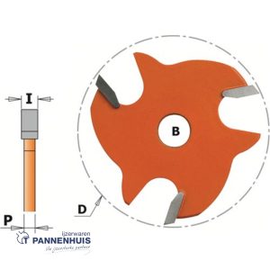 CMT Schijffrees, HW D=47,6 x 3mm S=8 Z3