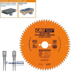 CMT Cirkelzaag HW 216x30x2,8 Z64 Aluminium, Composiet