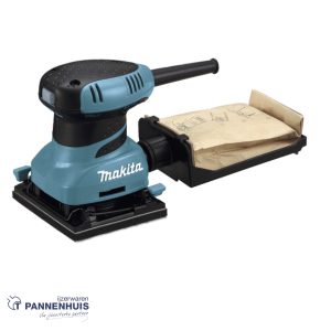 Makita BO4555K Handpalm vlakschuurmachine 112x102mm 200W (velcro + klemmen) + koffer